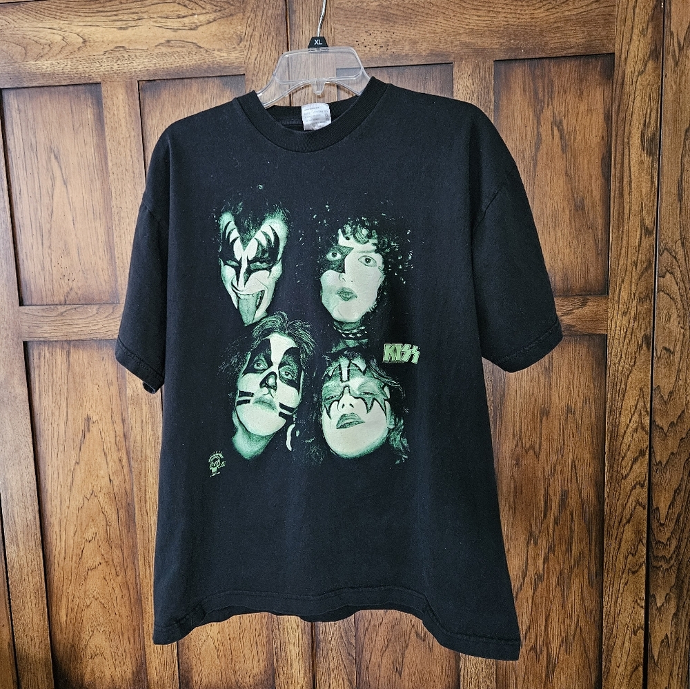 KISS Vintage 90s Glow In The Dark Rock Band Tour T-Shirt